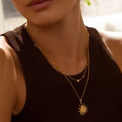 Dinny Hall Bijou Folded Heart Chain Necklace