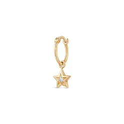 Dinny Hall Bijou Recycled Gold Single Star Diamond Drop