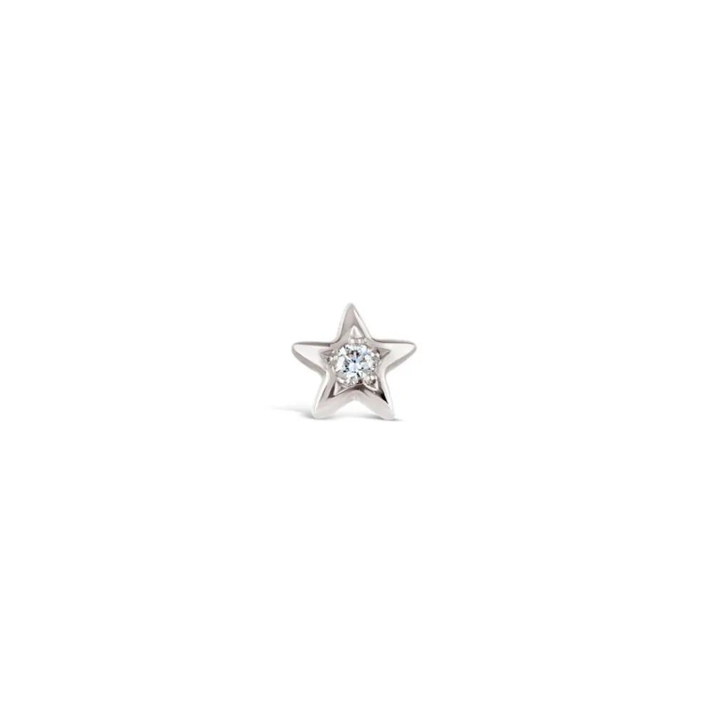Dinny Hall Bijou Recycled Gold Single Star Diamond Stud