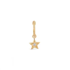 Dinny Hall Bijou Recycled Gold Single Star Diamond Drop