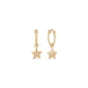 Dinny Hall Bijou Recycled Gold Star Diamond Drops