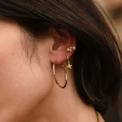 Dinny Hall Bijou Recycled Gold Star Diamond Drops