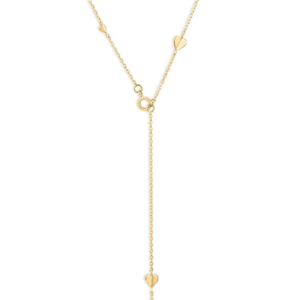 Dinny Hall Bijou Solid Gold Folded Heart Lariat