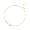 Dinny Hall Bijou Solid Gold Trio Of Folded Hearts Bracelet