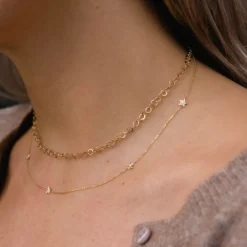 Dinny Hall Bijou Solid Recycled Gold Star Diamond Necklace