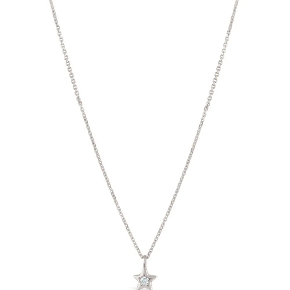 Dinny Hall Bijou Solid White Gold Star Diamond Pendant