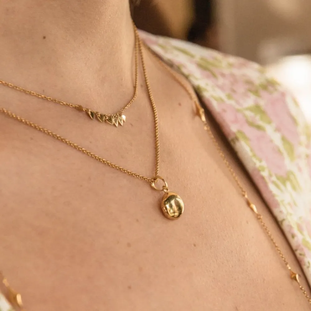 Dinny Hall Button Locket With Heart Charm