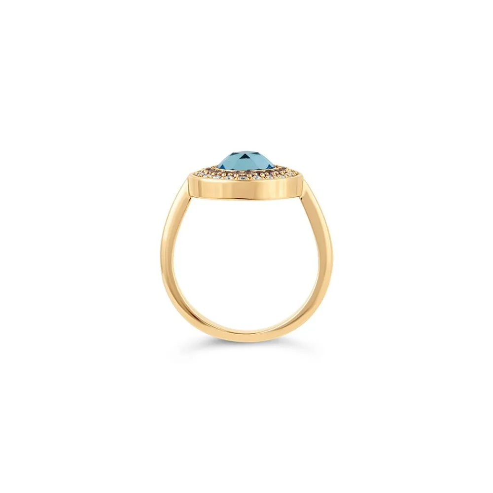 Dinny Hall Double Halo 14K Fine Pinky Ring