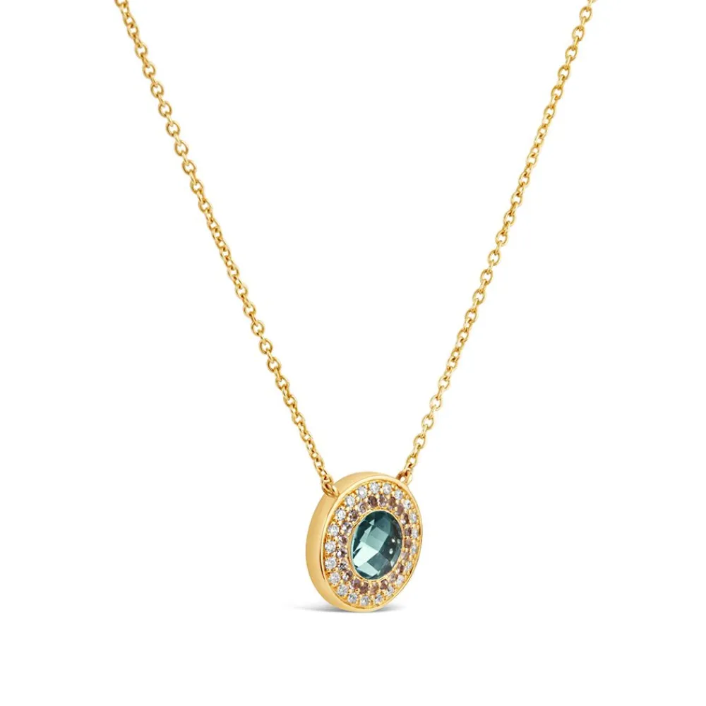 Dinny Hall Double Halo 14K Gold Pendant