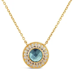 Dinny Hall Double Halo 14K Gold Pendant