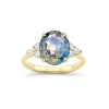 Dinny Hall Edie 18K Fine Peacock Sapphire & Diamond Ring