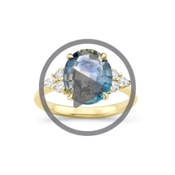 Dinny Hall Edie 18K Fine Peacock Sapphire & Diamond Ring