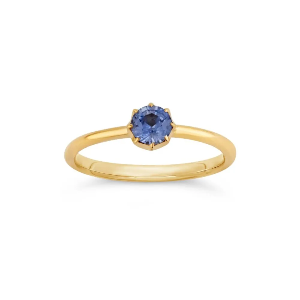 Dinny Hall Ellie 18K Fine Blue Sapphire Solitaire Ring