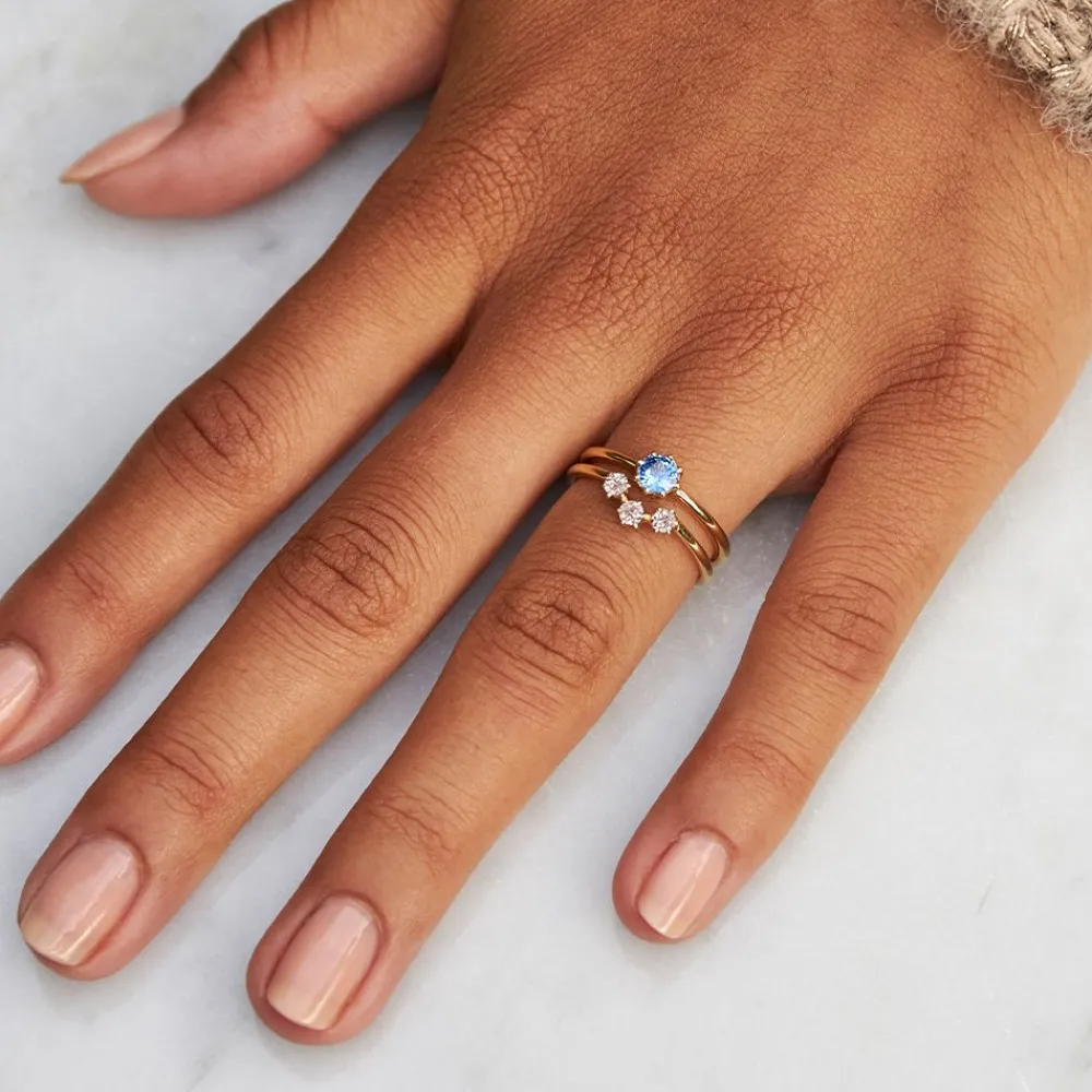 Dinny Hall Ellie 18K Fine Blue Sapphire Solitaire Ring
