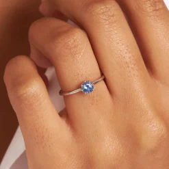 Dinny Hall Ellie 18K Fine Blue Sapphire Solitaire Ring