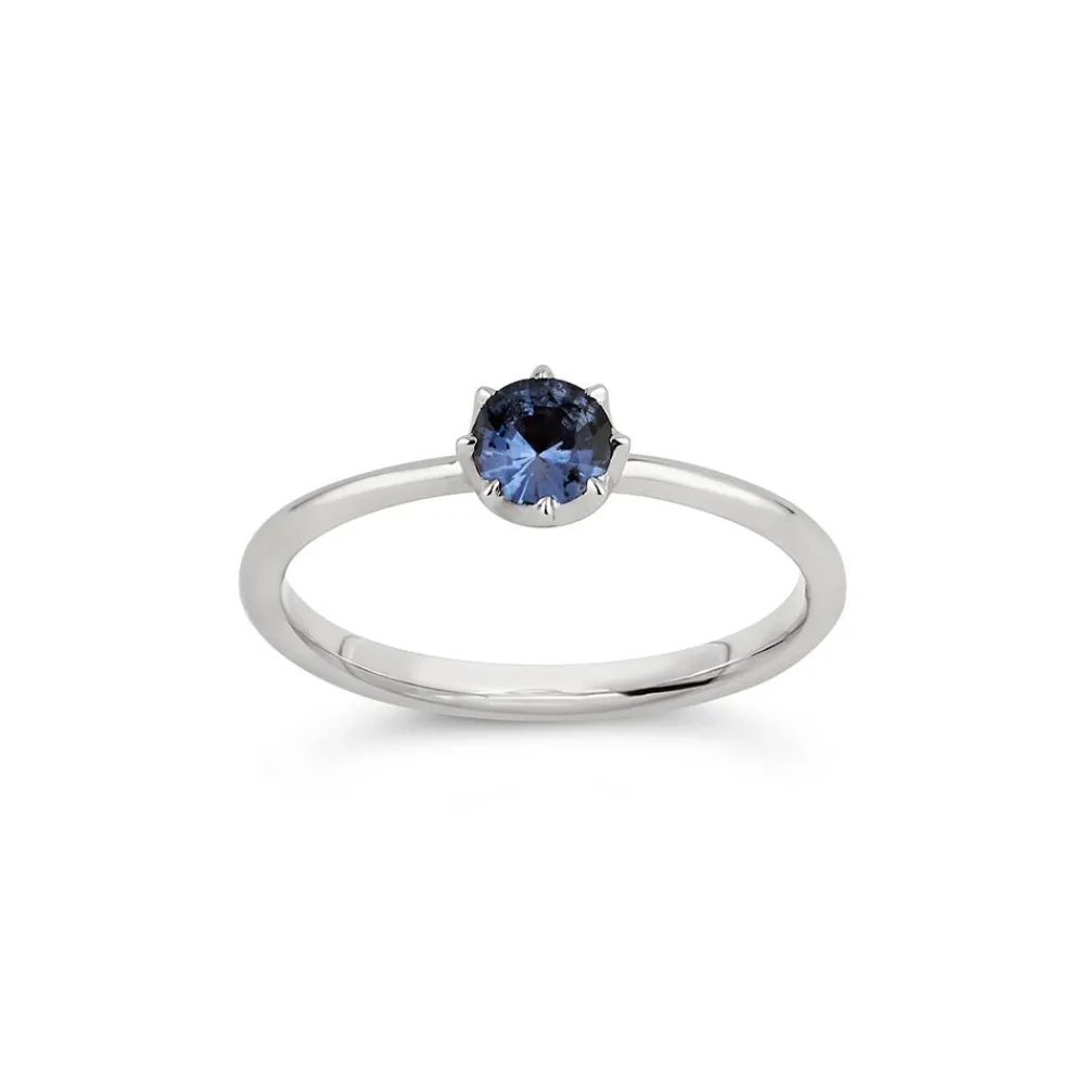 Dinny Hall Ellie 18K Fine Dark Indigo Sapphire Solitaire Ring