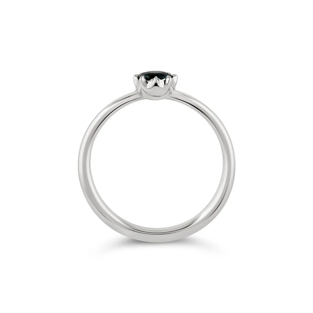 Dinny Hall Ellie 18K Fine Dark Indigo Sapphire Solitaire Ring