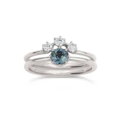 Dinny Hall Ellie 18K Fine Duck Egg Blue Sapphire Solitaire Ring