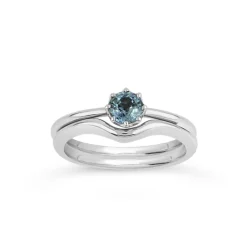 Dinny Hall Ellie 18K Fine Duck Egg Blue Sapphire Solitaire Ring