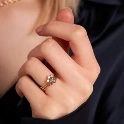 Dinny Hall Ellie 18K Fine Slate Blue Montana Sapphire Solitaire Ring