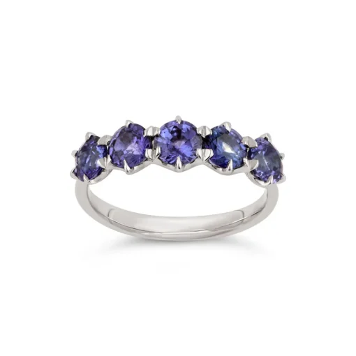 Dinny Hall Elyhara 18K Fine Blue Sapphire Five Stone Ring