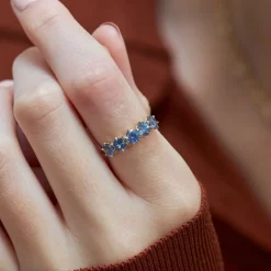 Dinny Hall Elyhara 18K Fine Blue Sapphire Five Stone Ring