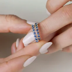 Dinny Hall Elyhara 18K Fine Blue Sapphire Half Eternity Ring