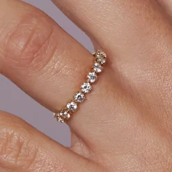 Dinny Hall Elyhara 18K Fine Diamond Half Eternity Ring