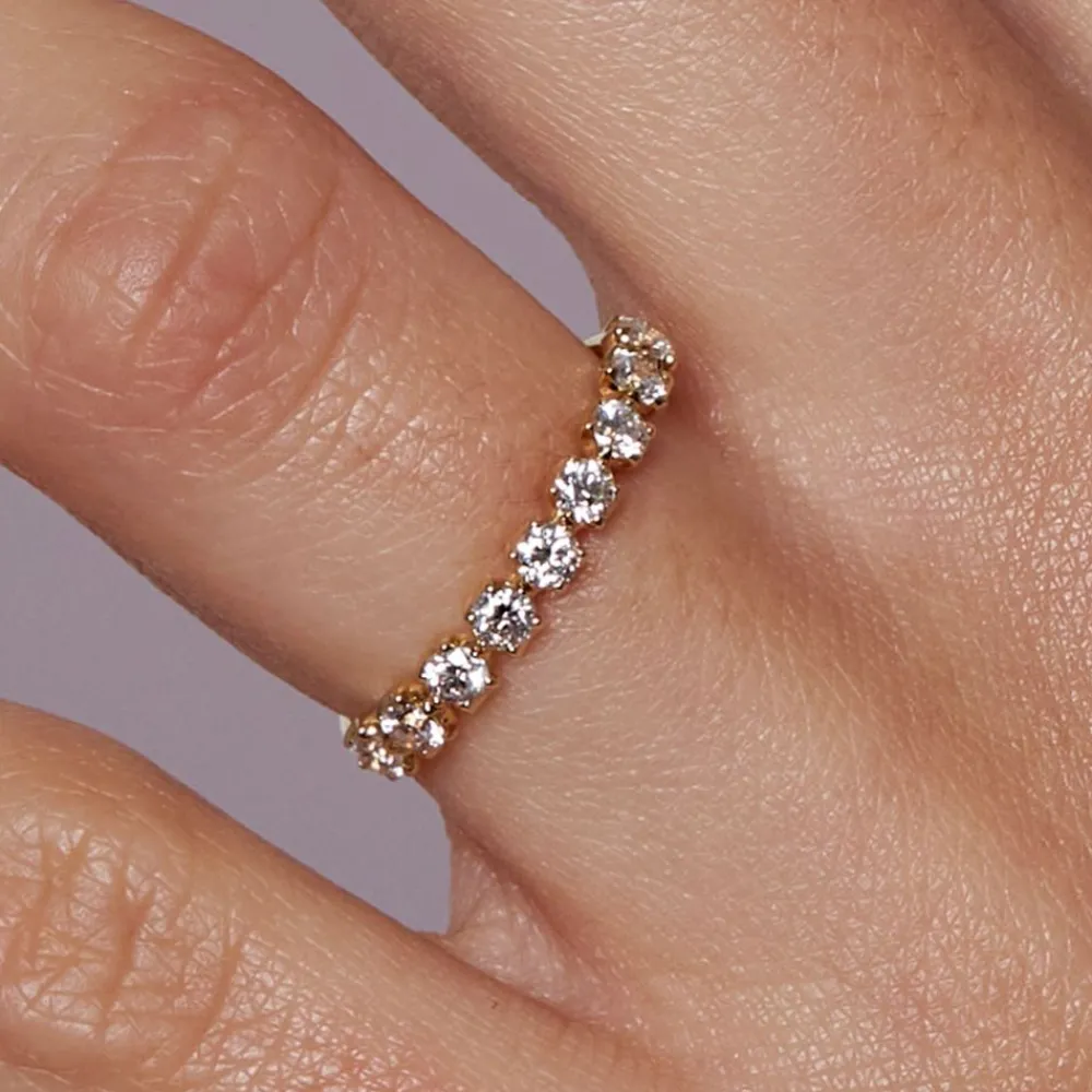 Dinny Hall Elyhara 18K Fine Diamond Half Eternity Ring