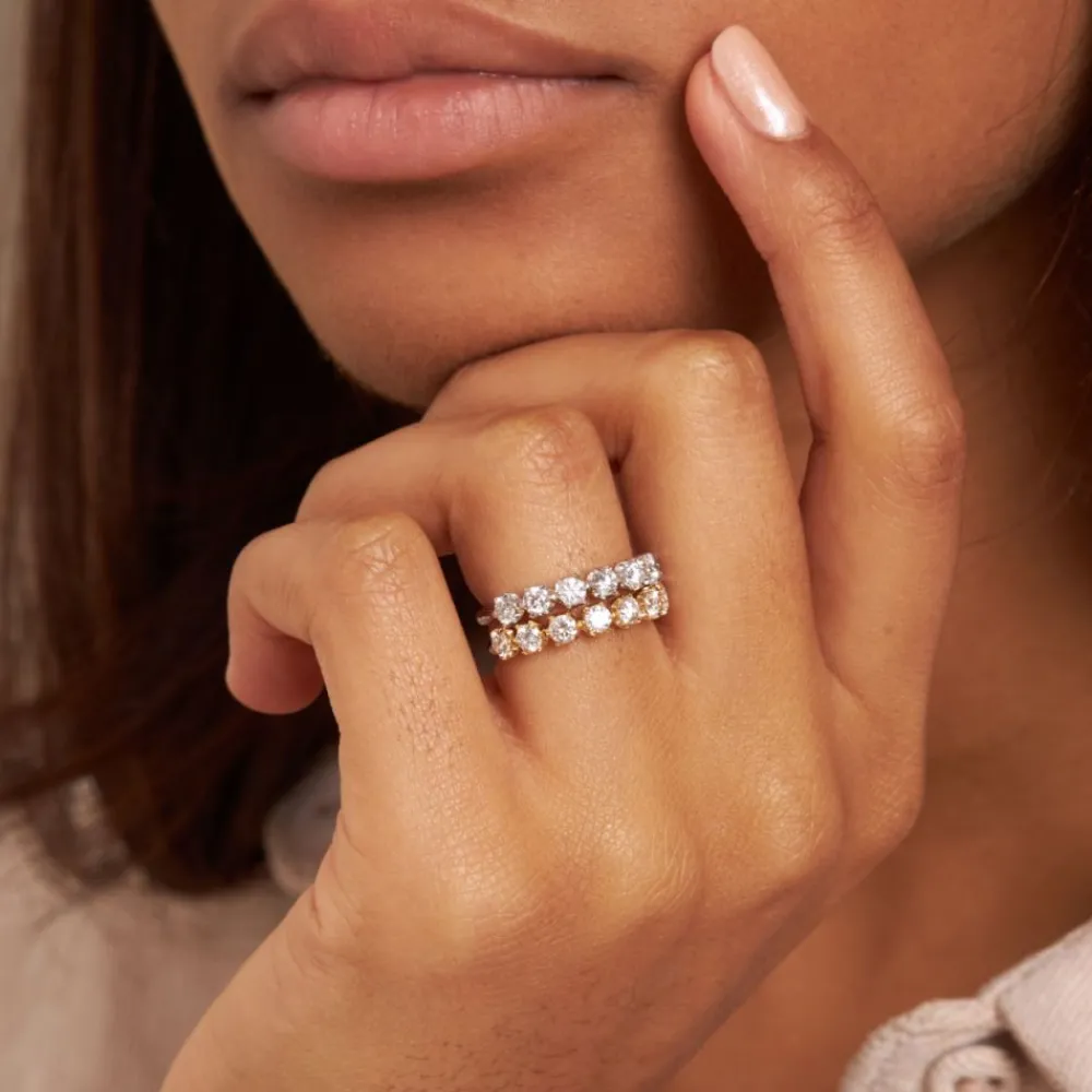 Dinny Hall Elyhara 18K Fine Diamond Seven Stone Ring