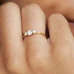 Dinny Hall Elyhara 18K Fine Diamond Small Trilogy Ring