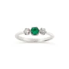Dinny Hall Elyhara 18K Fine Emerald & Diamond Small Trilogy Ring