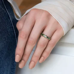 Dinny Hall Elyhara 18K Fine Green Sapphire Five Stone Ring