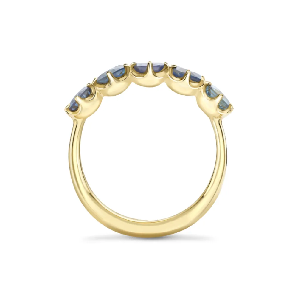 Dinny Hall Elyhara 18K Fine Teal Sapphire Five Stone Ring