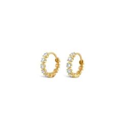 Dinny Hall Elyhara 18K Gold Diamond Huggie Hoops