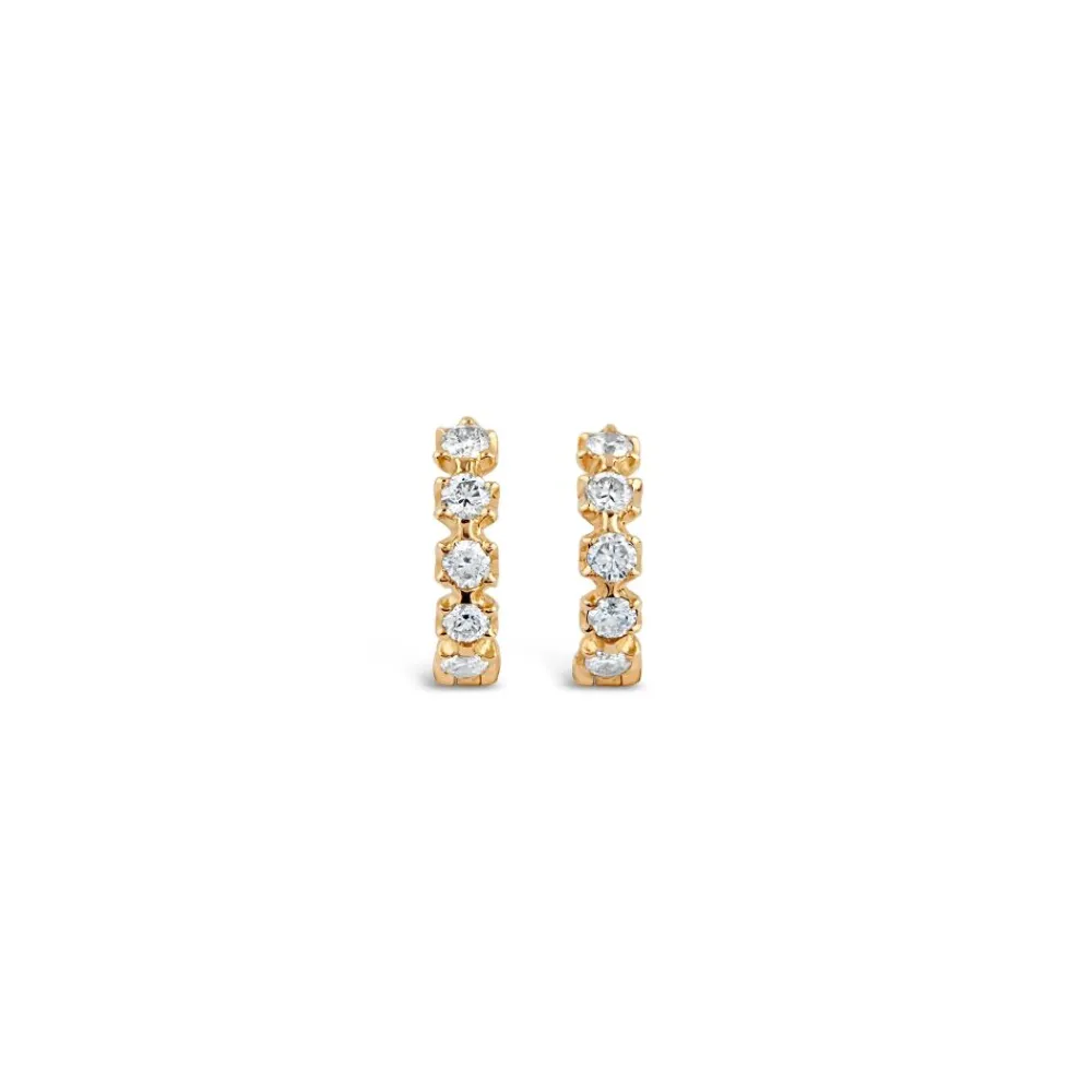 Dinny Hall Elyhara 18K Gold Diamond Huggie Hoops
