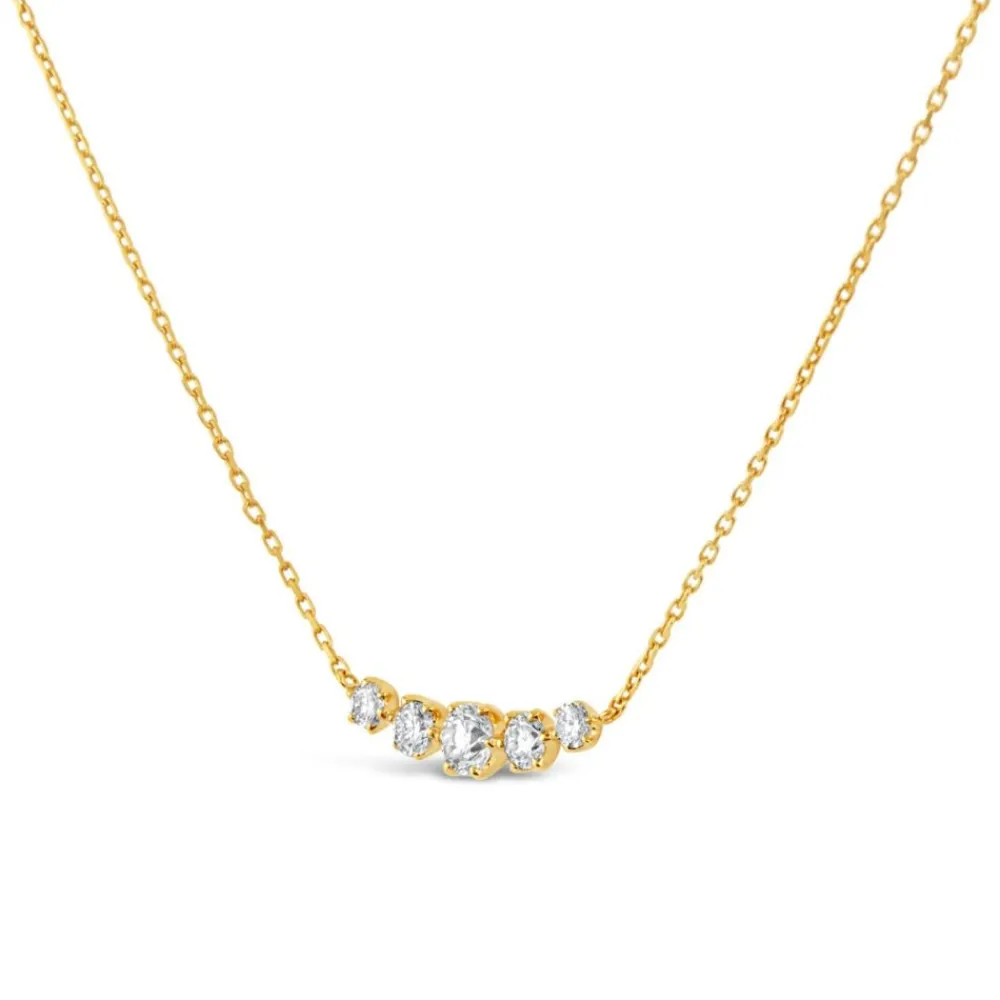 Dinny Hall Elyhara 14K Gold Diamond Scoop Necklace