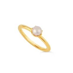 Dinny Hall Gem Drop Freshwater Pearl Stacking Ring