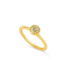 Dinny Hall Gem Drop Rose Cut Stacking Ring