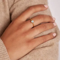 Dinny Hall Gem Drop Rose Cut Stacking Ring