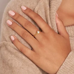 Dinny Hall Gem Drop Rose Cut Stacking Ring