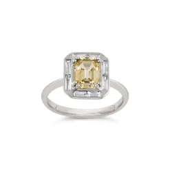 Dinny Hall Heni 18K Fine Pale Yellow Sapphire & Diamond Ring