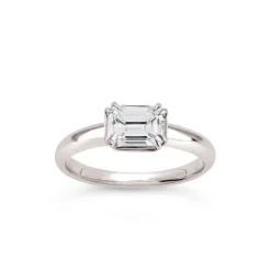 Dinny Hall Jessie 18K Fine Emerald Cut Diamond Solitaire Ring