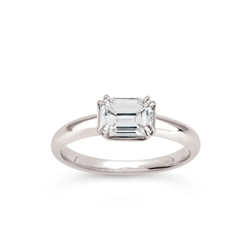 Dinny Hall Jessie 18K Fine Emerald Cut Diamond Solitaire Ring