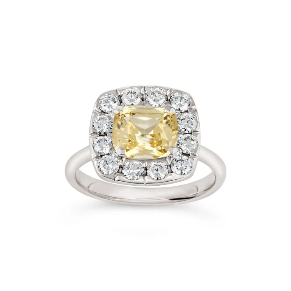 Dinny Hall Jolanda 18K Fine Lemon Yellow Sapphire & Diamond Ring