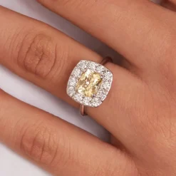 Dinny Hall Jolanda 18K Fine Lemon Yellow Sapphire & Diamond Ring