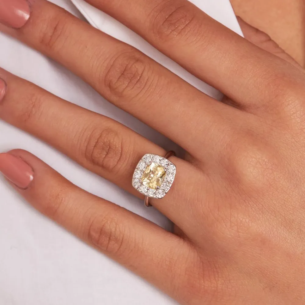 Dinny Hall Jolanda 18K Fine Lemon Yellow Sapphire & Diamond Ring