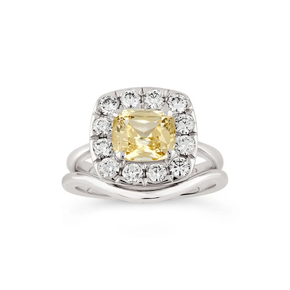 Dinny Hall Jolanda 18K Fine Lemon Yellow Sapphire & Diamond Ring