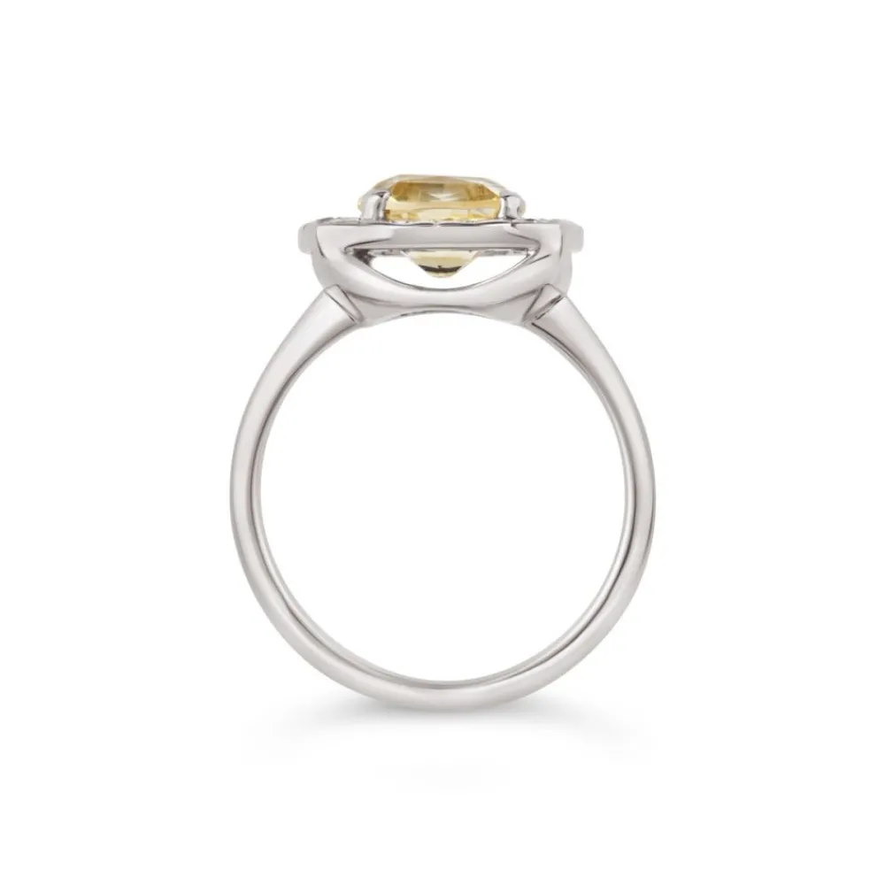 Dinny Hall Jolanda 18K Fine Lemon Yellow Sapphire & Diamond Ring