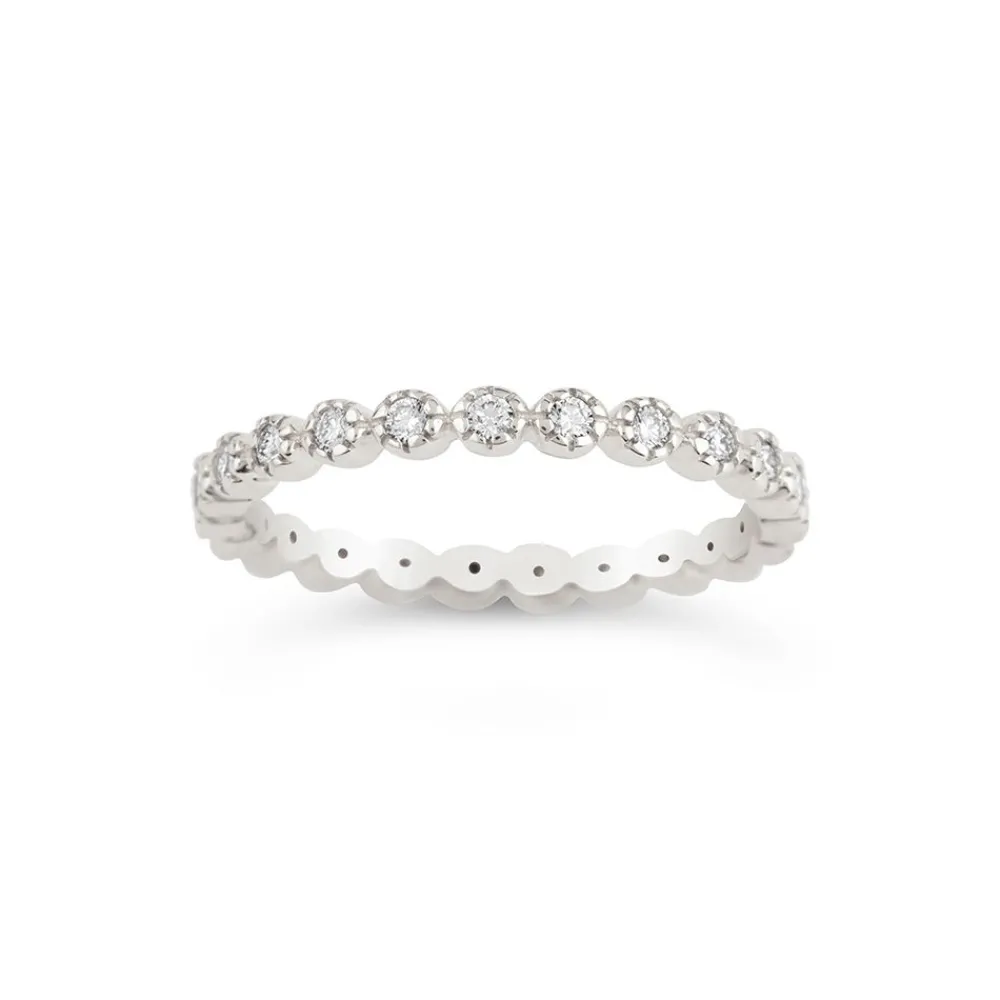 Dinny Hall 14K Diamond Forget Me Not Full Eternity Ring